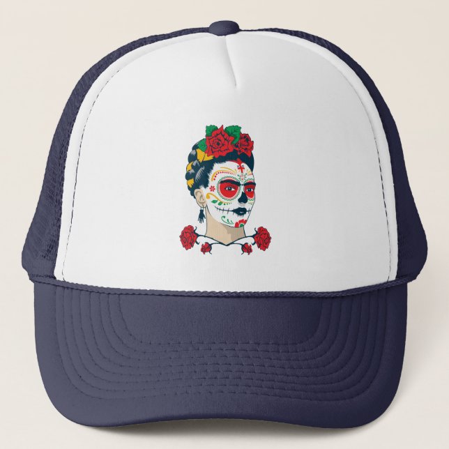 Casquette Frida Kahlo | El Día de los Muertos (Devant)