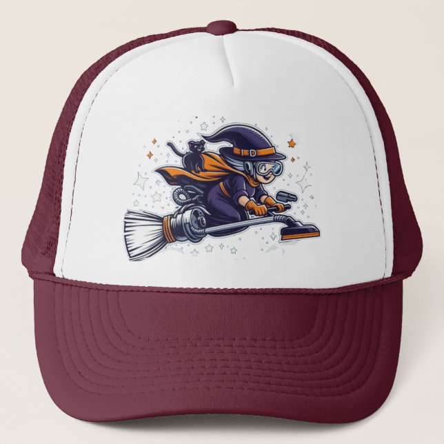 Casquette Fright Night Flight : Halloween techno de la sorci (Devant)