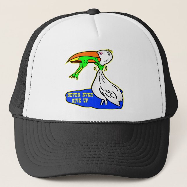 Casquette Frog Choquant Oiseau jamais renoncer (Devant)