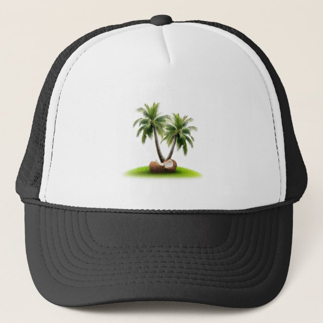 Casquette Fruit d'arbre de la noix de coco (Devant)