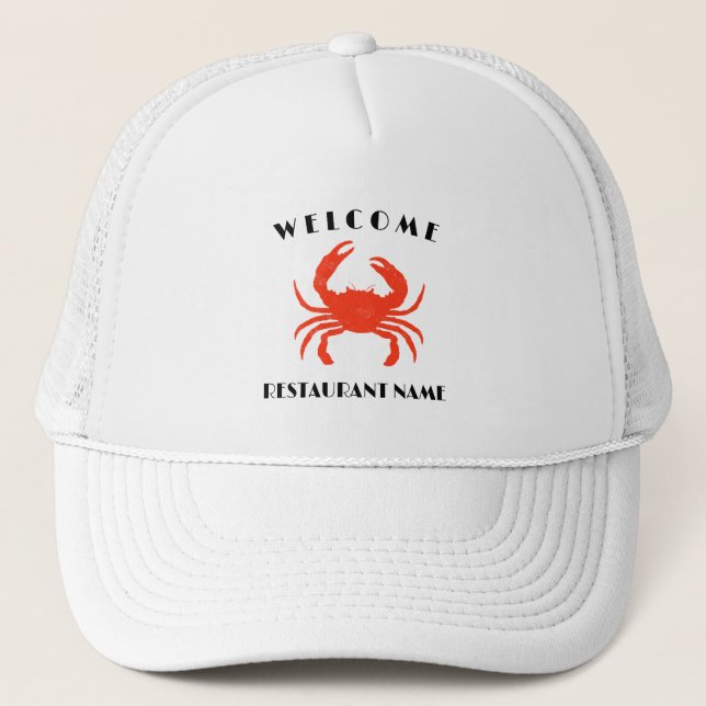 Casquette Fruits de mer modernes accueil Crabe rouge personn (Devant)