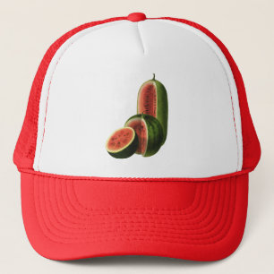 Casquette Fruits vintages de pastèques, Grands ronds, Alimen