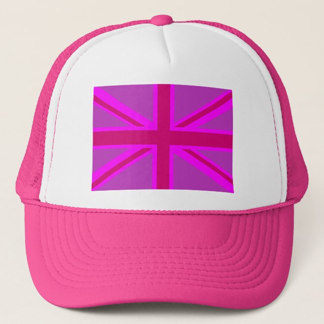 Casquette Fuchsia Union Jack (Devant)