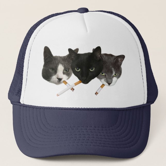 Casquette Fumer les chats à la cigarette (Devant)