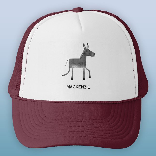 Casquette Fun Donkey personnalisé (Fun personalized name donkey trucker hat for animal lovers)