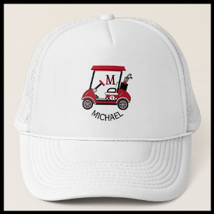 Casquette Fun Golf Guy Panier Nom du monogramme personnalisé