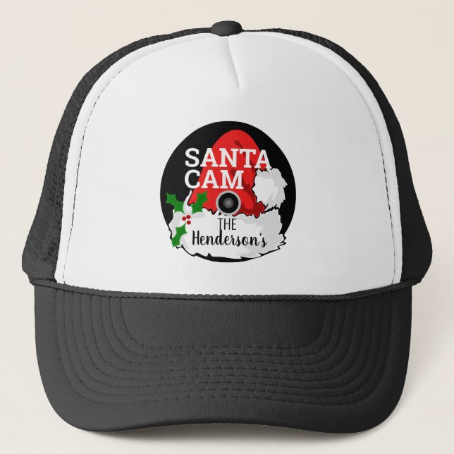 Casquette Funky Noël Père Noël Surveillance de la caméra Bla (Devant)