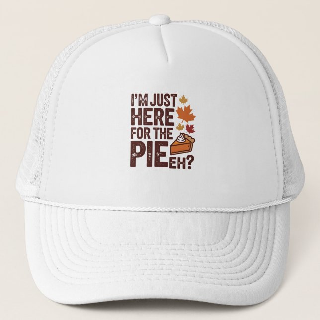 Casquette Funny Canadian Thanksgiving Pie 'Eh' Retro Fall  (Devant)