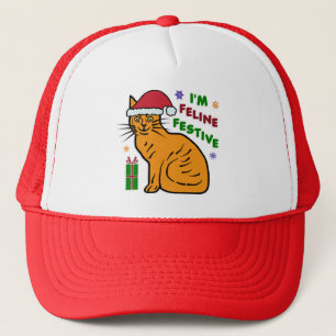 Casquette Funny Christmas Cat Holiday Pun Feline Festive