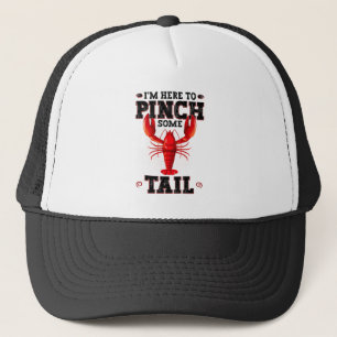 Casquette Funny Crawfish Boil, Je suis ici pour pincer une q