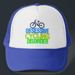 Casquette Funny Cycling<br><div class="desc">I'm obsessed with riding bicycles. I have obsessive cycling disorder in neon blue, yellow, and green. A cool cyclist humor gift.</div>