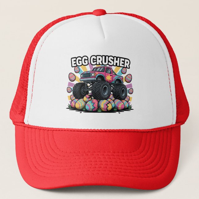 Casquette Funny Easter Monster Truck Egg Crusher Pun Boys (Devant)