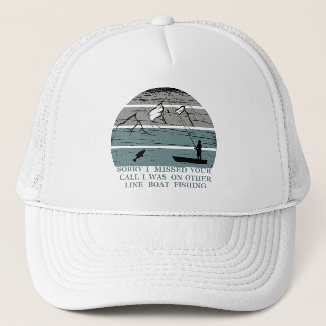 Casquette funny fishing quotes vintage (Devant)