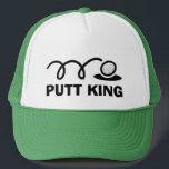 Casquette Funny golf hats | Putt King<br><div class="desc">Funny golf hats | Putt King. Cute sports gift idea for men and women golfers. Black and white golf ball and putting hole design. Golfing humor.</div>