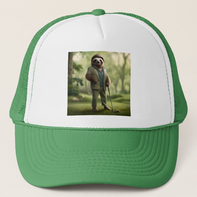 Casquette Funny Golf Sloth, (Devant)