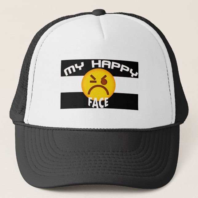 Casquette Funny Grumpy Emoji | Mon joyeux visage (Devant)