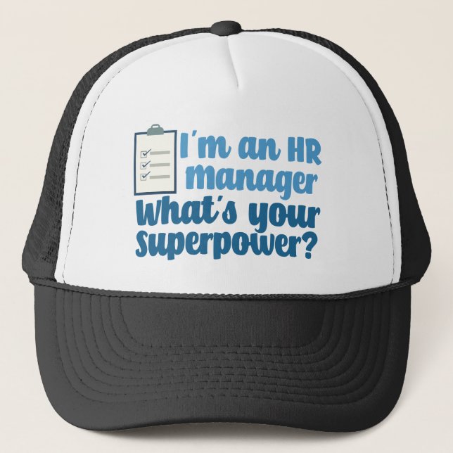 Casquette Funny Human Resources Superhero (Devant)