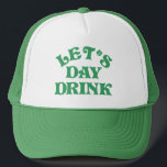 Casquette Funny Jour de la Saint Patrick Let's Day Drink Gro<br><div class="desc">Injectez un peu d'humour irlandais dans vos festivités de la Saint Patrick avec notre collection de t-shirts pleins d'esprit! Embrassez le charme irlandais avec des phrases intelligentes et une typographie simple qui se démarquent dans n'importe quelle foule. Parfaits pour les groupes, ces tee - shirts dégagent un charme fou et...</div>