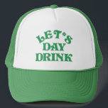 Casquette Funny Jour de la Saint Patrick Let's Day Drink Gro<br><div class="desc">Injectez un peu d'humour irlandais dans vos festivités de la Saint Patrick avec notre collection de t-shirts pleins d'esprit! Embrassez le charme irlandais avec des phrases intelligentes et une typographie simple qui se démarquent dans n'importe quelle foule. Parfaits pour les groupes, ces tee - shirts dégagent un charme fou et...</div>