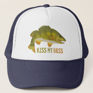 Casquette Funny Kiss My Bass Fish Fishing Angler Humour