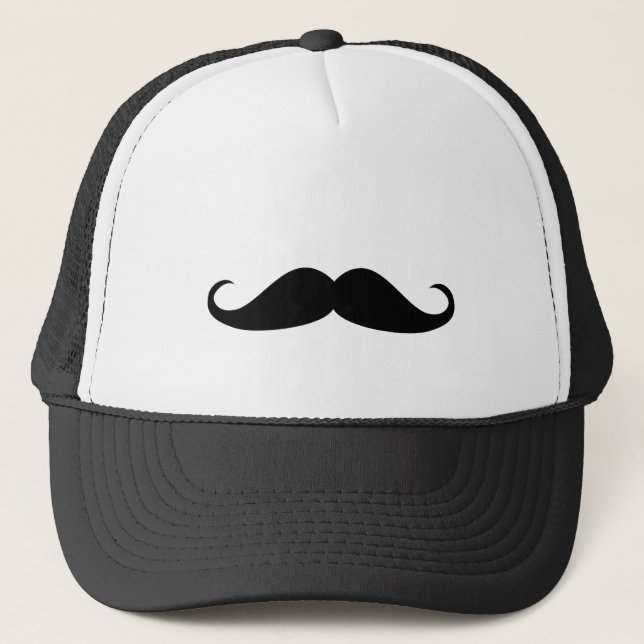 Casquette Funny Moustache noire (Devant)