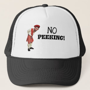 Casquette Funny 'NO Peeking!' Scottish Kilt Wearers Playful