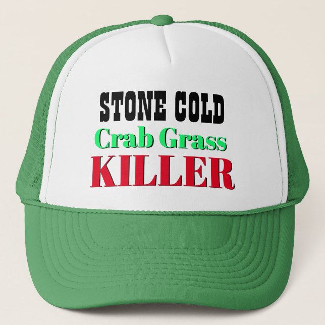 Casquette Funny Novelty Cadeau PIERRE FROIDE CRAB GRASS KILL (Devant)