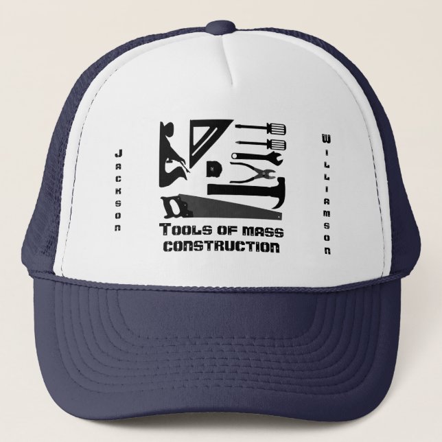 Casquette Funny "Outils de construction de masse"  (Devant)
