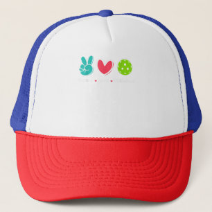 Casquette Funny Peace Love Pickleball Court Jouer Loves Pick