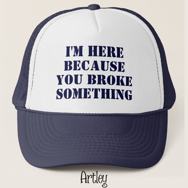 Casquette Funny Phrase Handyman Dad Joke Blue (Créateur téléchargé)