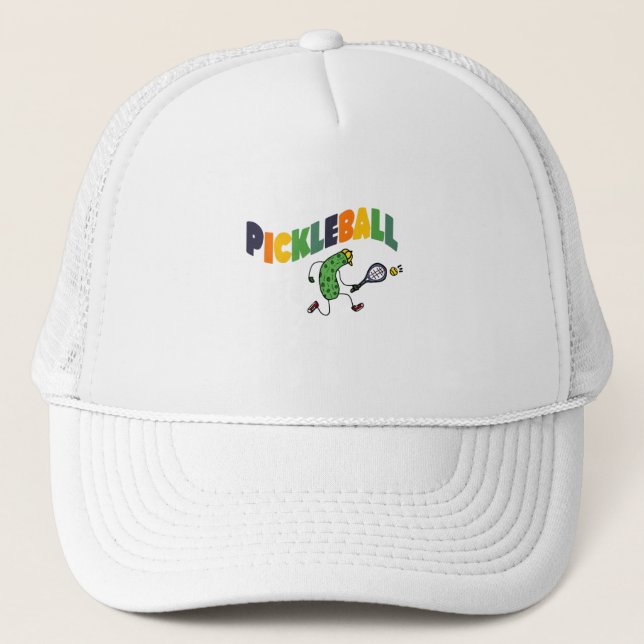 Casquette Funny Pickleball Pickle Playing Pickleball (Devant)