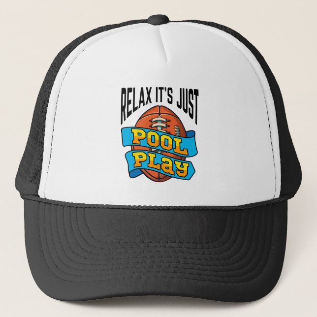 Casquette Funny Pool Play Tournament Drapeau Touch Football (Devant)