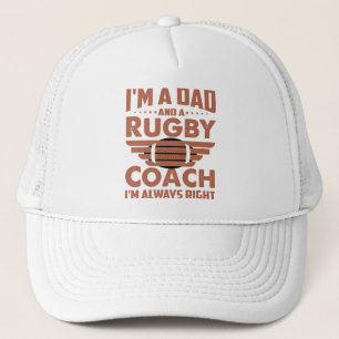 Casquette Funny Rugby papa et entraîneur de rugby