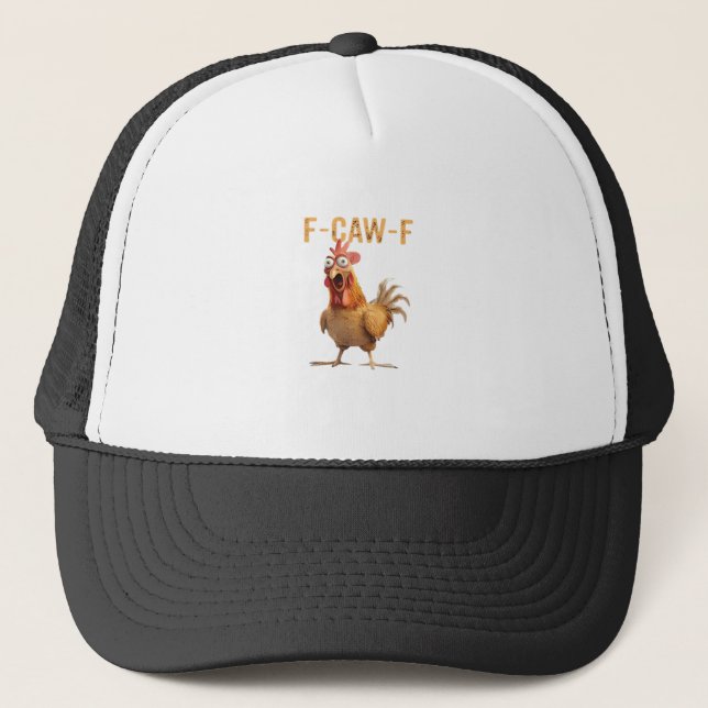 Casquette Funny Screaming Chicken F Caw F Humor (Devant)
