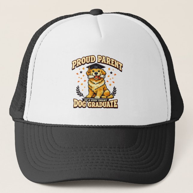 Casquette Funny Smart Dog Graduate Dog Lover Cap (Devant)