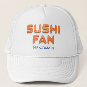 Casquette Funny sushi fan de la typographie du poisson
