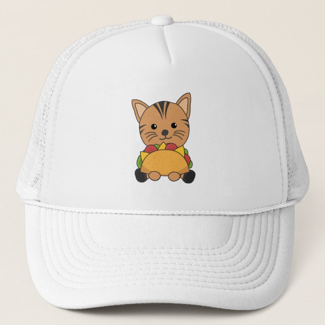 Casquette Funny Taco Cats Tacos Mexique Cute Cat (Devant)