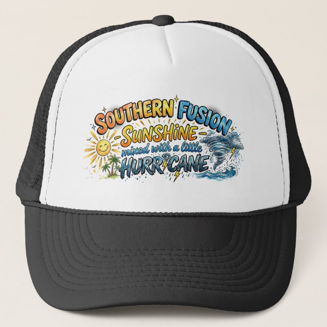 Casquette Fusion Sudiste Ouragan de Soleil Plage Sassy (Devant)