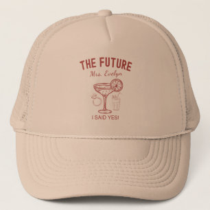 Casquette Future Mme Cadeau de Fiançailles Nom Personnalisé 