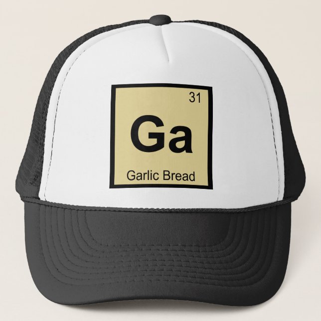 Casquette GA - Symbole de Tableau périodique de chimie de (Devant)