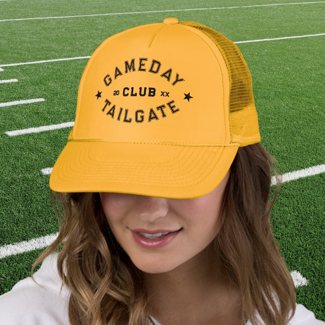 Casquette Gameday Tailgate Club Football Jaune Personnalisé (Créateur téléchargé)
