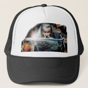 Casquette Gandalf avec l'épée dans la bataille