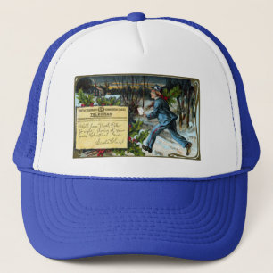 Casquette Garçon de télégraphe faisant Noël de cru de la