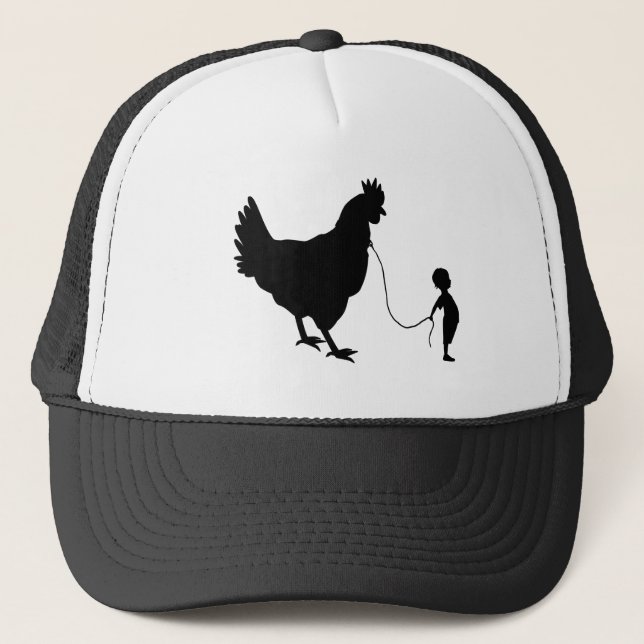 Casquette Garçon Marcher Son Animal Poulet Drôle Gag Cadeau (Devant)