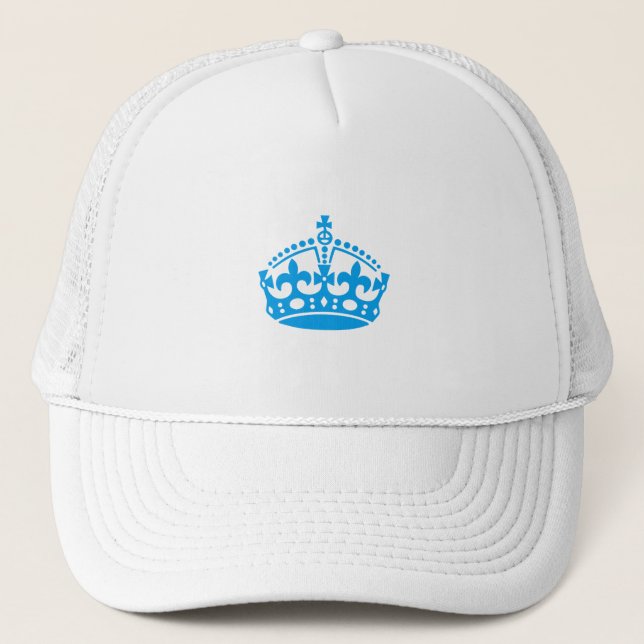 Casquette Gardez calme couronne bleue (Devant)