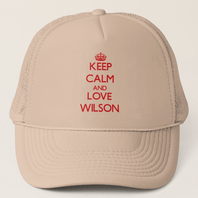 Casquette Gardez le calme et aimez Wilson (Devant)