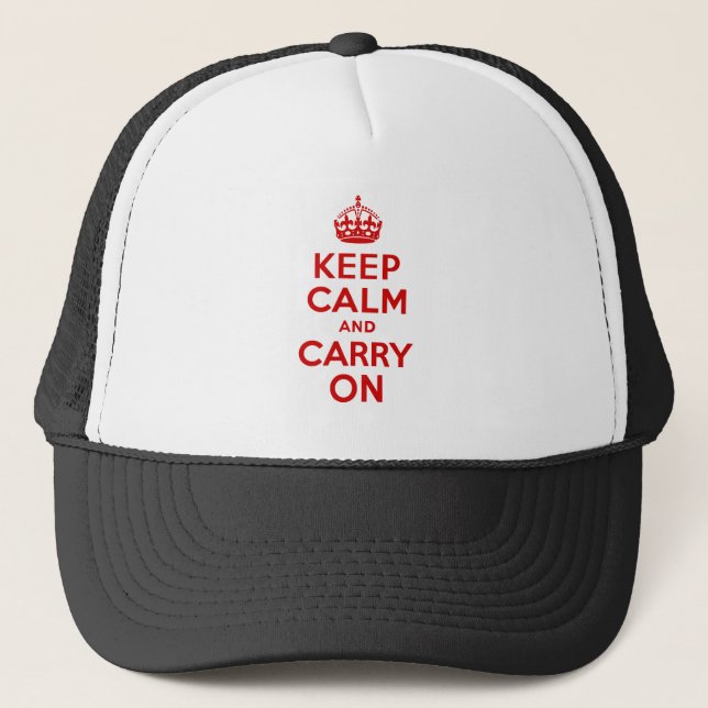 Casquette Gardez le calme et continuez (Devant)