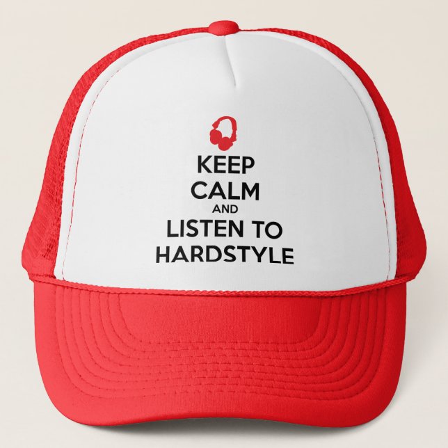 Casquette Gardez le calme et écoutez Hardstyle (Devant)
