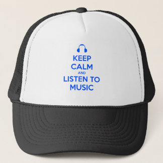 Casquette Gardez le calme et écoutez la musique