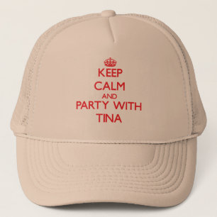 Casquette Gardez le calme et la partie avec Tina